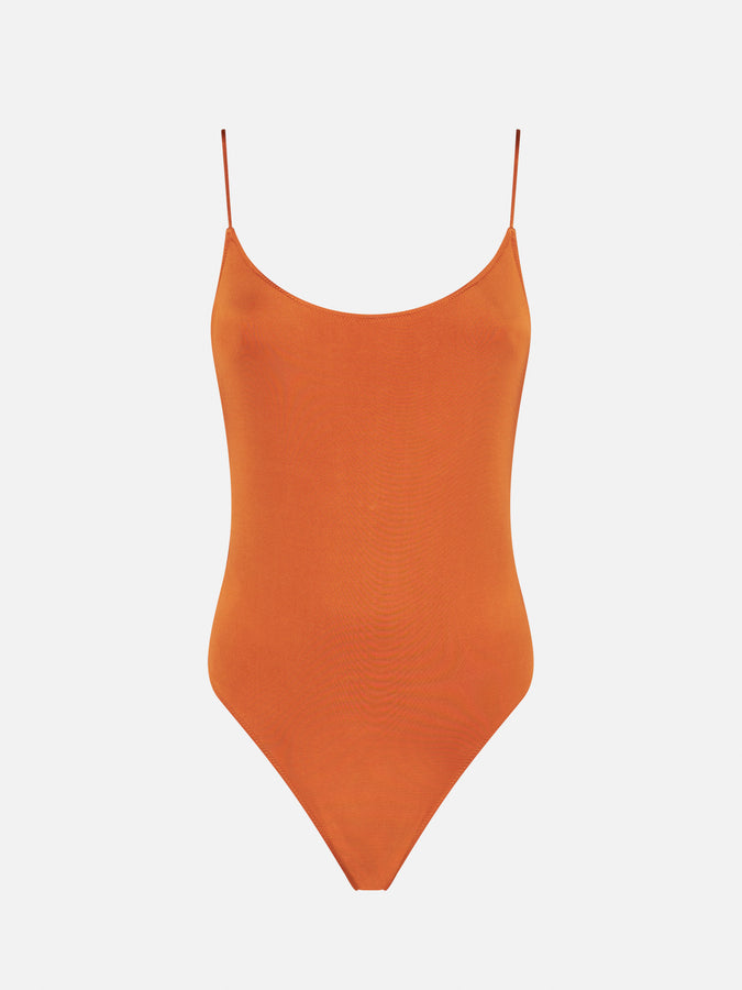 Mc2 Saint Barth Costume Intero Arancione Lucido