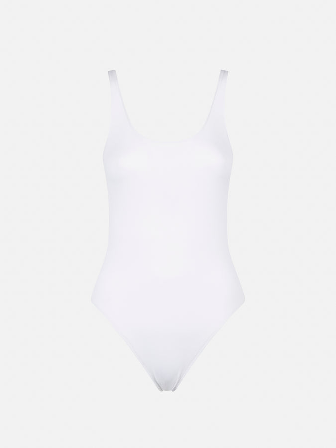 Mc2 Saint Barth Costume Intero Bianco A Costine