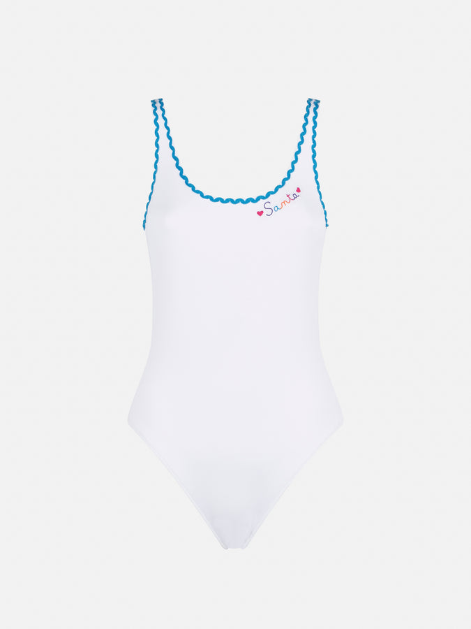 Mc2 Saint Barth Costume Intero Con Ricamo Santa