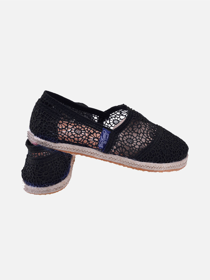Mc2 Saint Barth Espadrillas Macramè Nere Per Donna