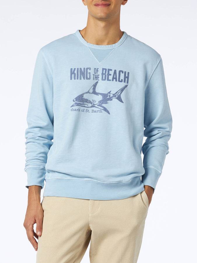 Mc2 Saint Barth Felpa azzurra King of the beach