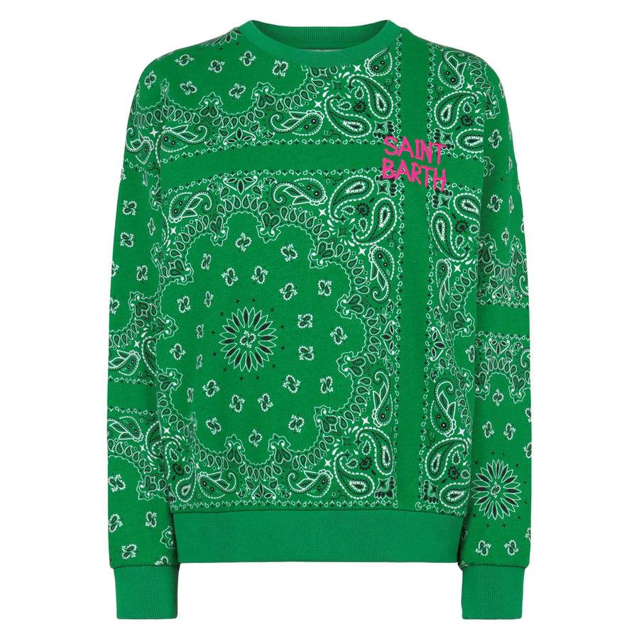 Mc2 Saint Barth Felpa Da Donna Con Stampa Bandana