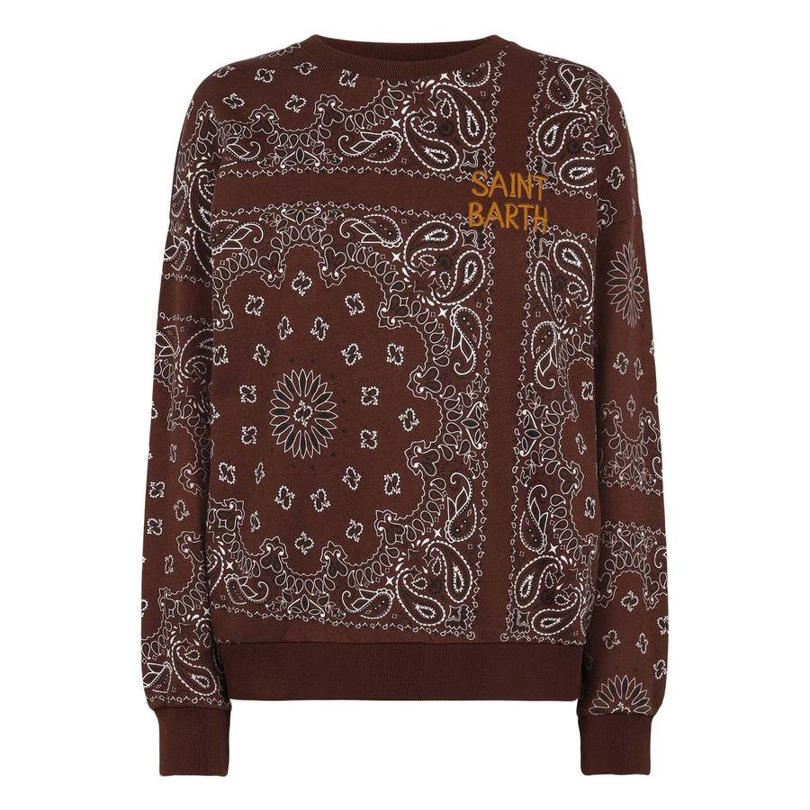 Mc2 Saint Barth Felpa Da Donna Con Stampa Bandana