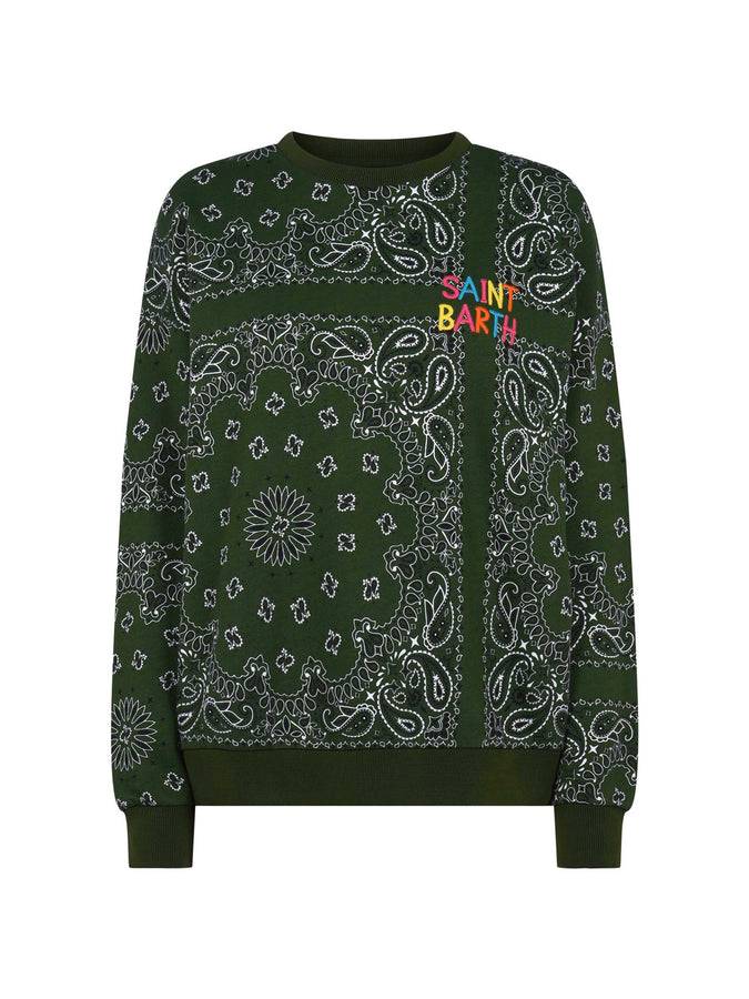 Mc2 Saint Barth Felpa Da Donna Con Stampa Bandana