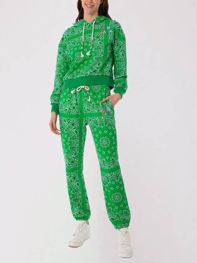 Mc2 Saint Barth Felpa In Cotone Con Stampa Bandana