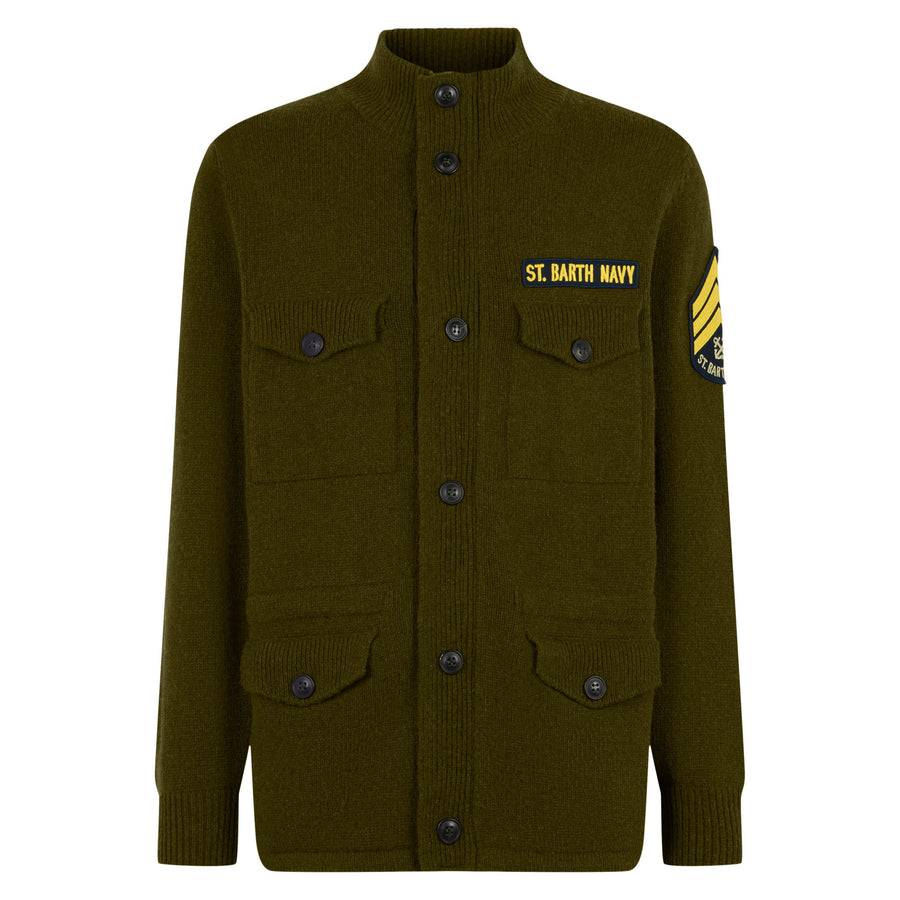 Mc2 Saint Barth Field Jacket In Maglia Con Toppa