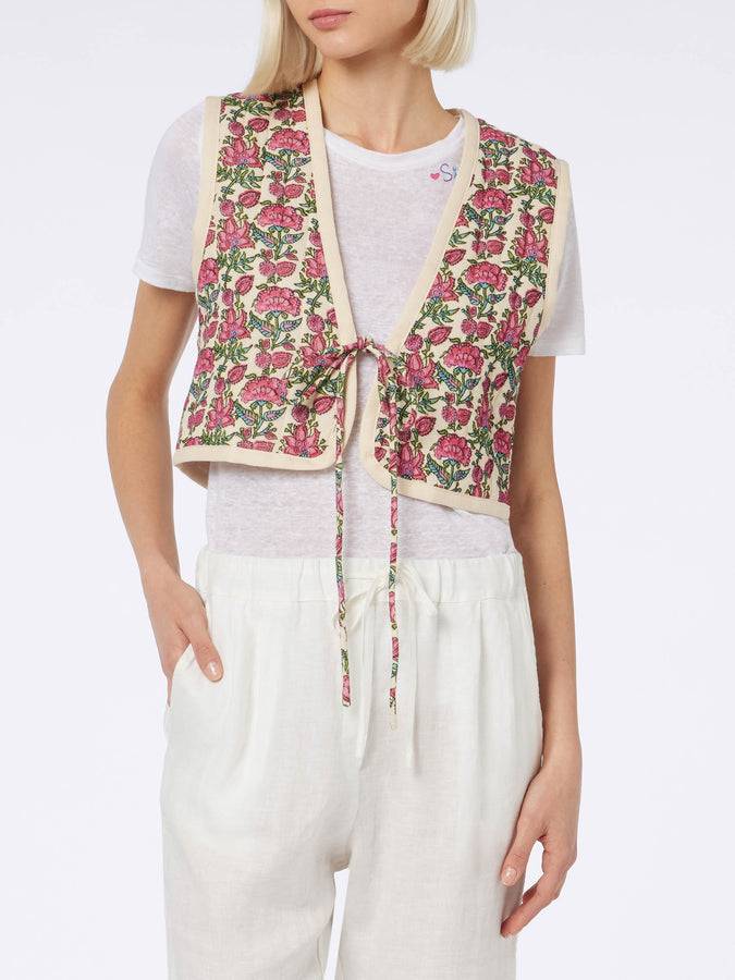 Mc2 Saint Barth Gilet Imbottito Da Donna Ricamato