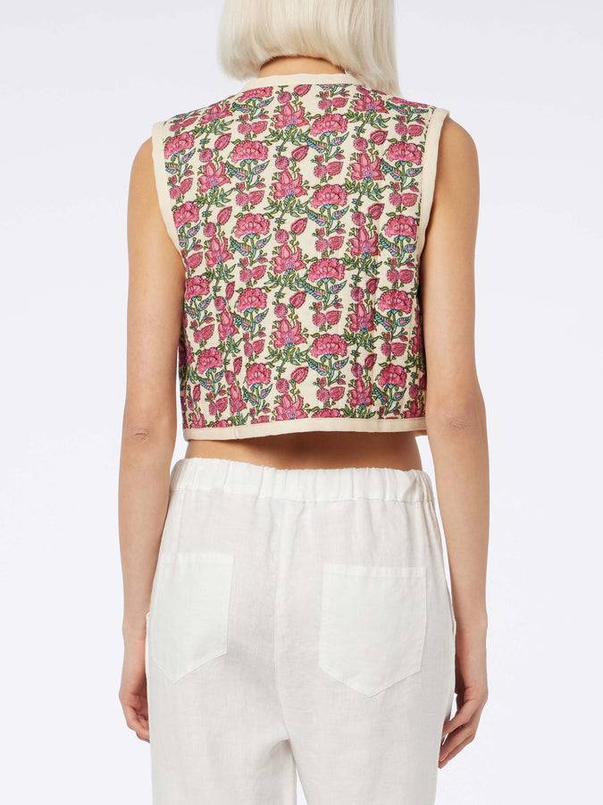 Mc2 Saint Barth Gilet Imbottito Da Donna Ricamato