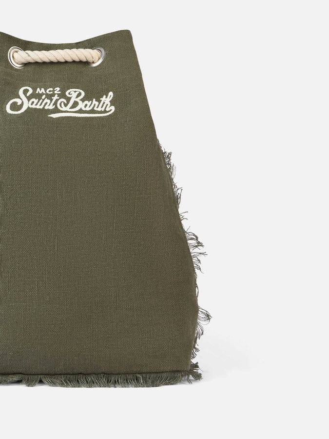 Mc2 Saint Barth Green Boat Linen Backpack