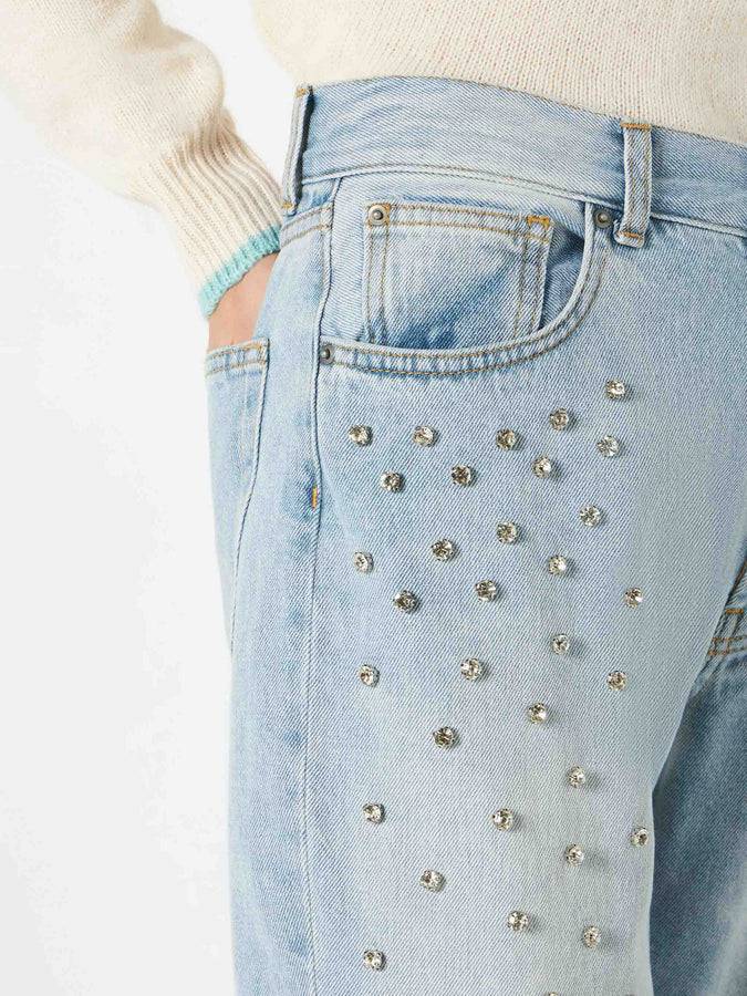 Mc2 Saint Barth Jeans Da Donna Con Strass
