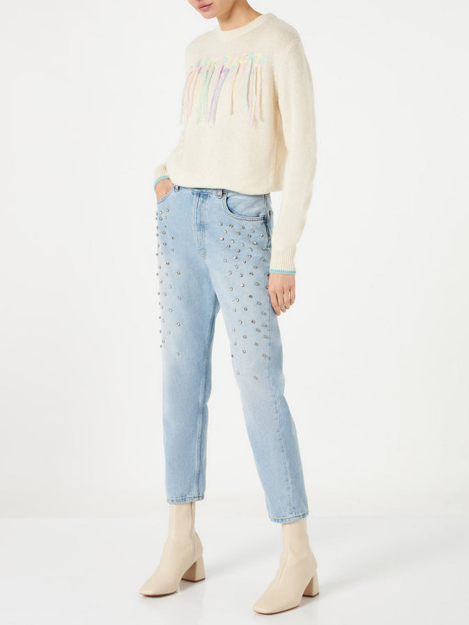 Mc2 Saint Barth Jeans Da Donna Con Strass