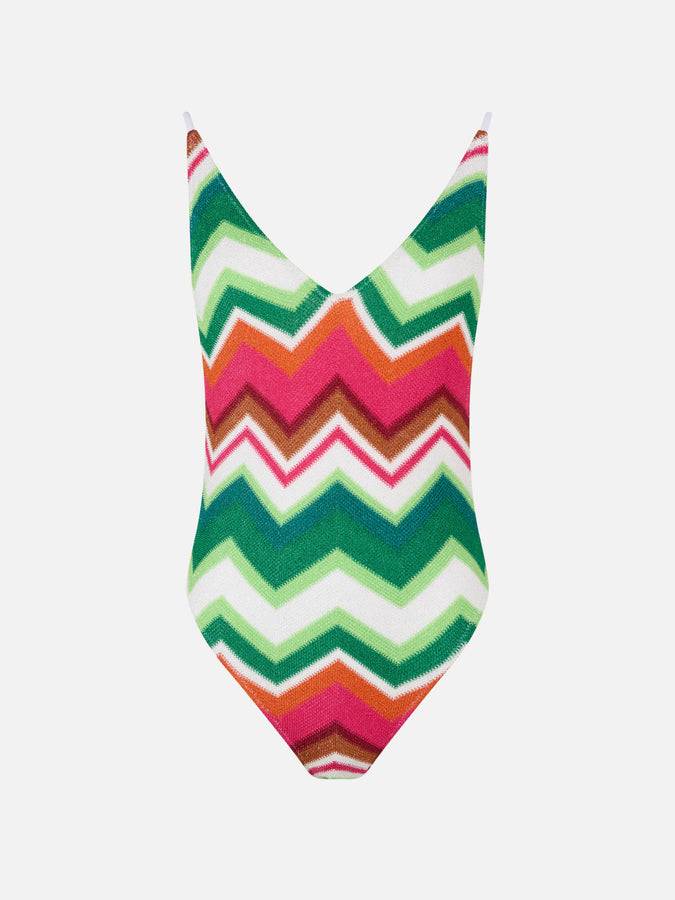 Mc2 Saint Barth Knitted One Piece Swimsuit