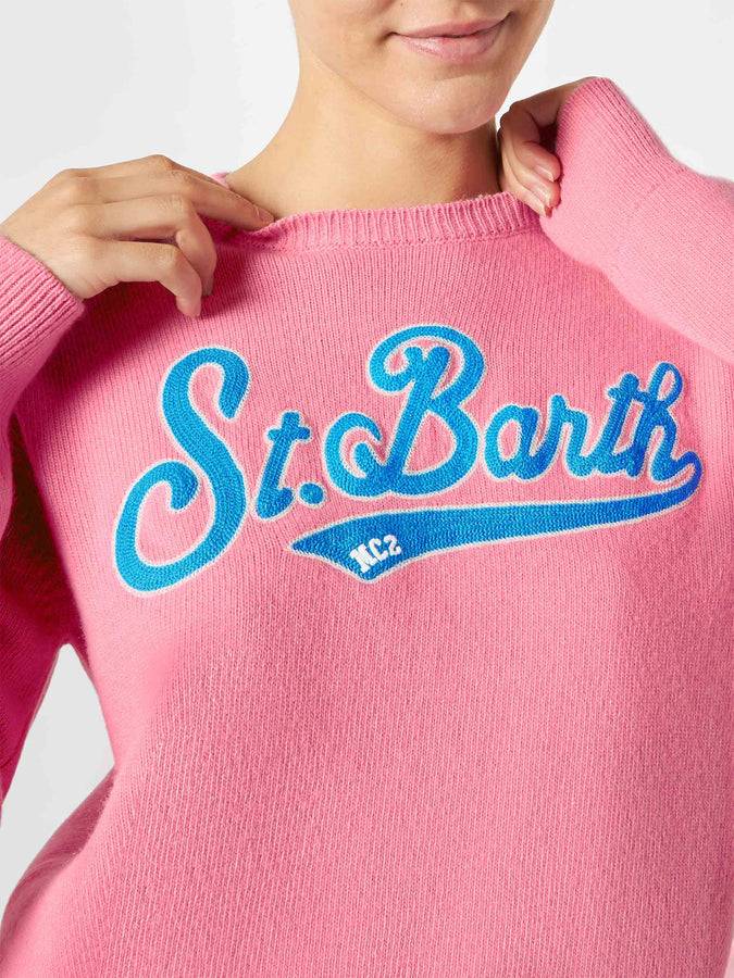 Mc2 Saint Barth Maglia Cropped Rosa Da Donna