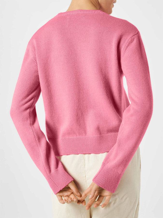 Mc2 Saint Barth Maglia Cropped Rosa Da Donna