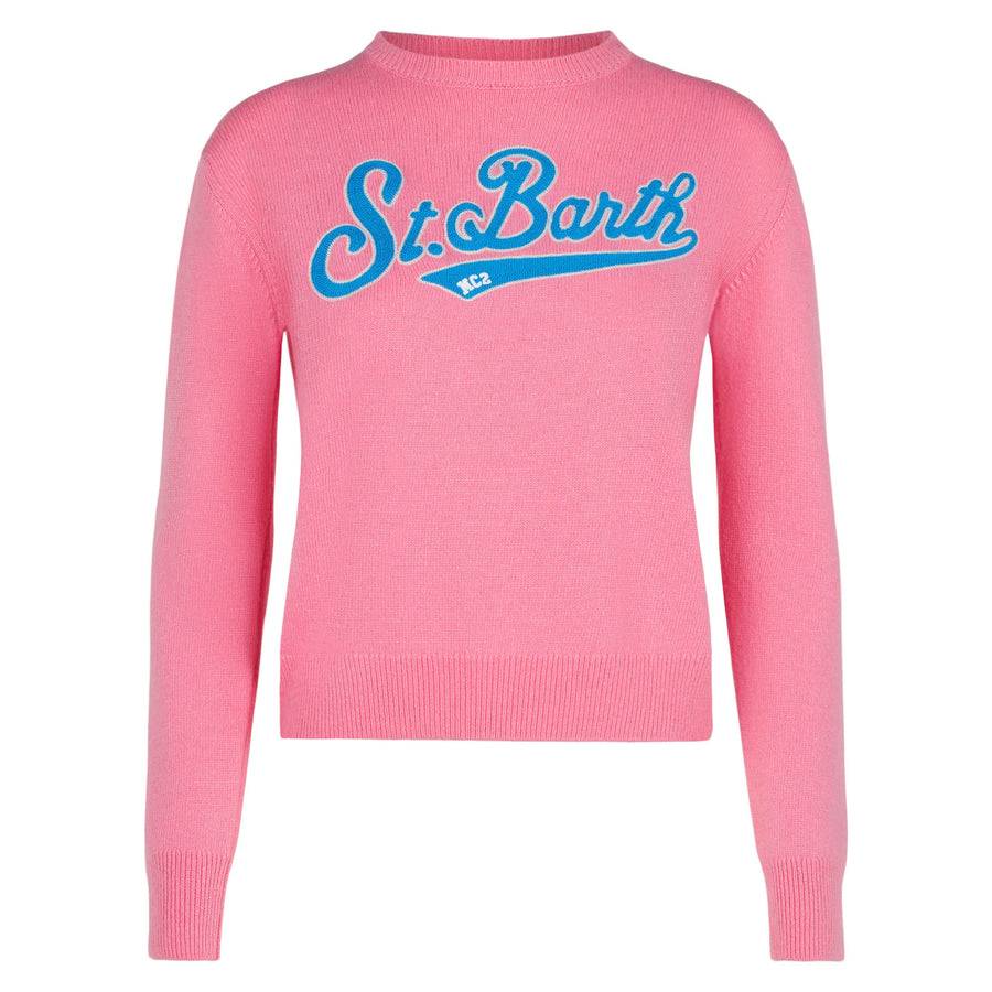 Mc2 Saint Barth Maglia Cropped Rosa Da Donna