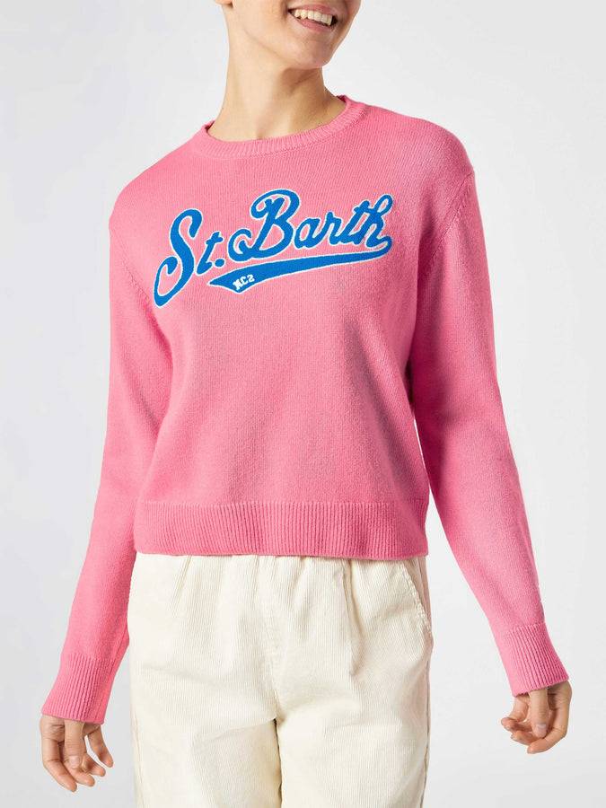 Mc2 Saint Barth Maglia cropped rosa da donna