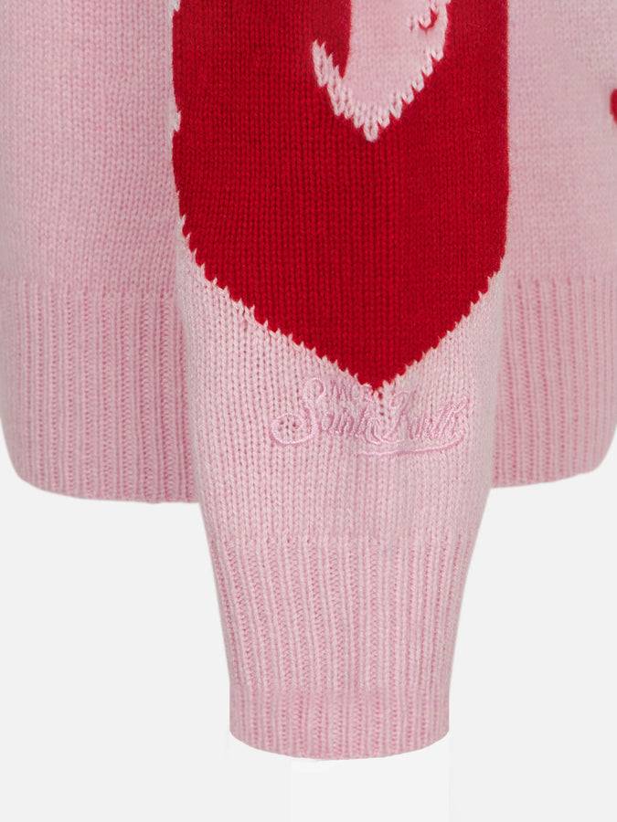 Mc2 Saint Barth Maglia Da Bambina Con Stampa Cuori