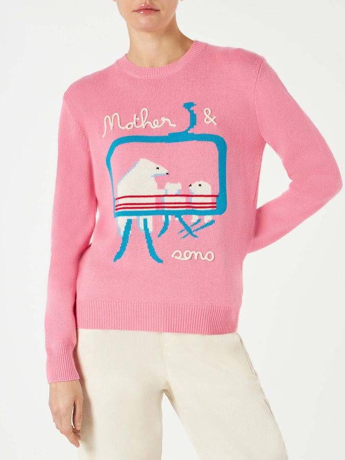 Mc2 Saint Barth Maglia da donna con ricamo orsetti