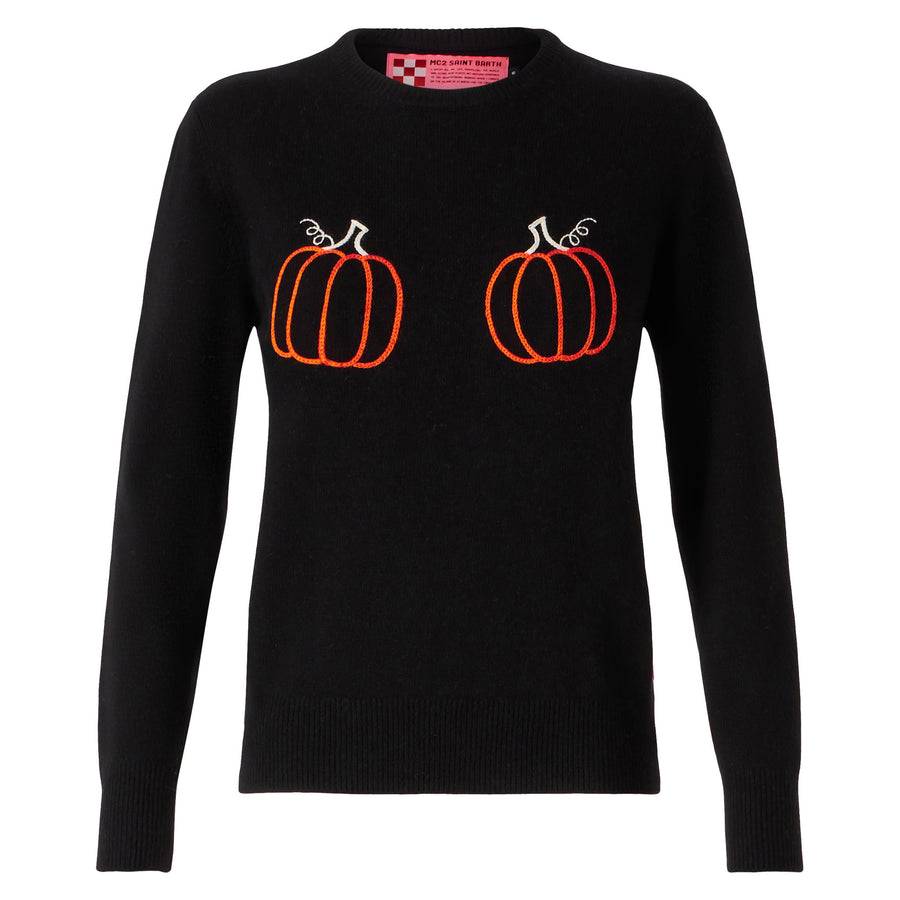 Mc2 Saint Barth Maglia Da Donna Con Ricamo Zucche