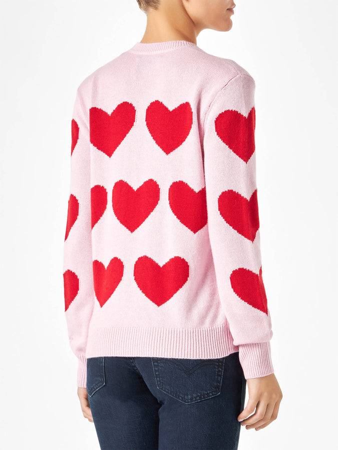 Mc2 Saint Barth Maglia Da Donna Con Stampa Cuori