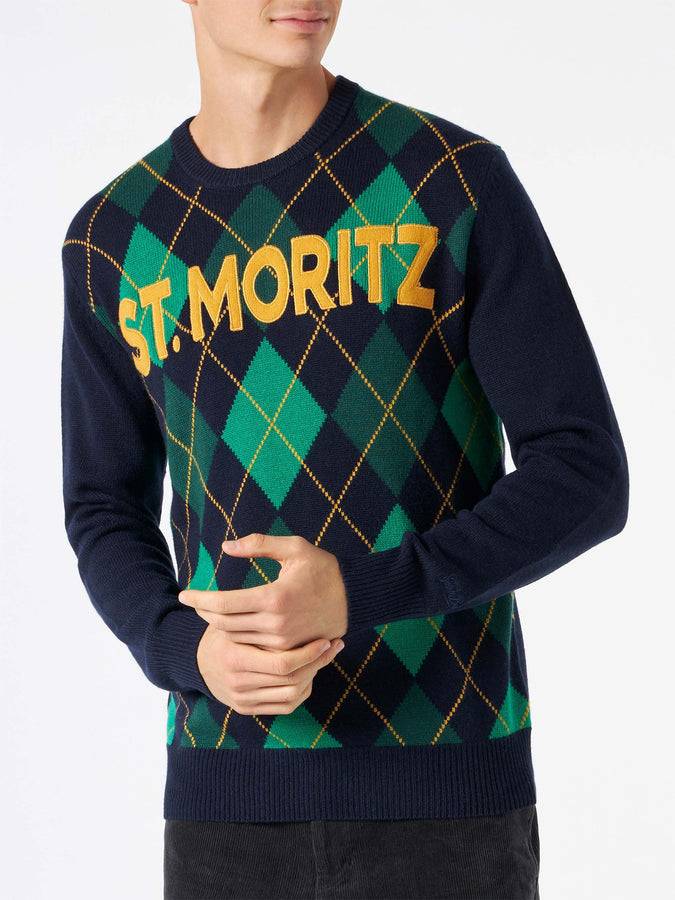 Mc2 Saint Barth Maglia Da Uomo Con Stampa Rombi