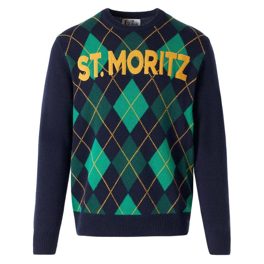 Mc2 Saint Barth Maglia Da Uomo Con Stampa Rombi