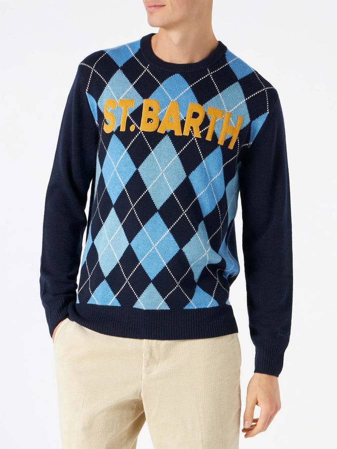 Mc2 Saint Barth Maglia Da Uomo Con Stampa Rombi