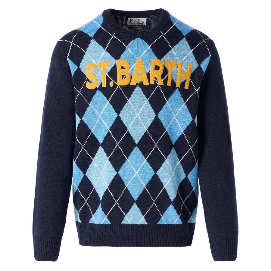 Mc2 Saint Barth Maglia Da Uomo Con Stampa Rombi