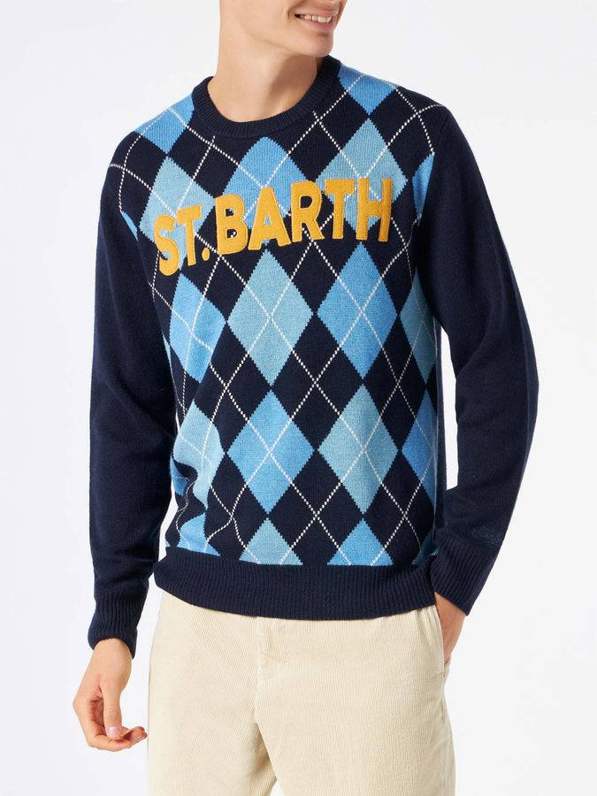 Mc2 Saint Barth Maglia da uomo con stampa rombi