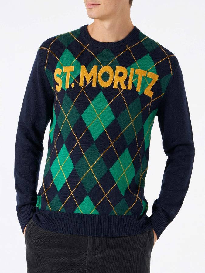 Mc2 Saint Barth Maglia da uomo con stampa rombi