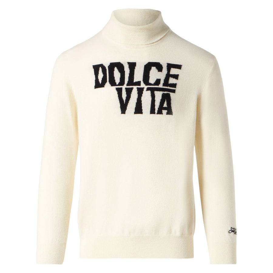Mc2 Saint Barth Maglia Dolcevita In Misto Cashmere