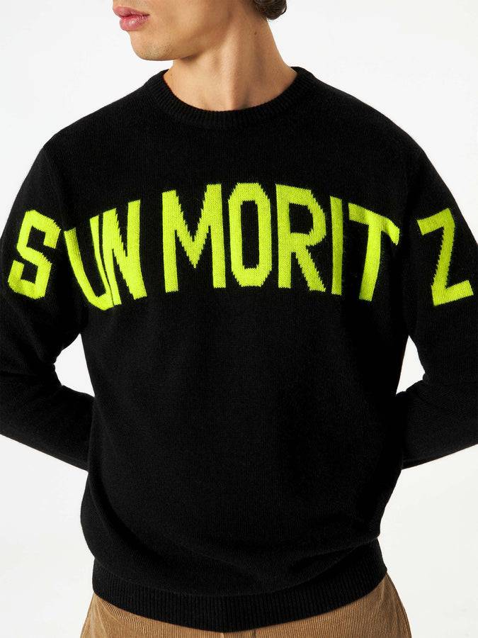 Mc2 Saint Barth Maglia Nera Da Uomo Con Scritte