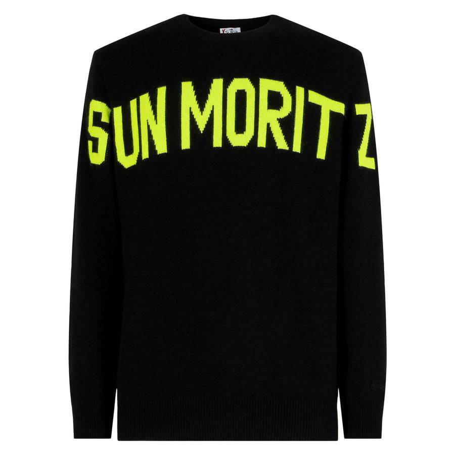 Mc2 Saint Barth Maglia Nera Da Uomo Con Scritte
