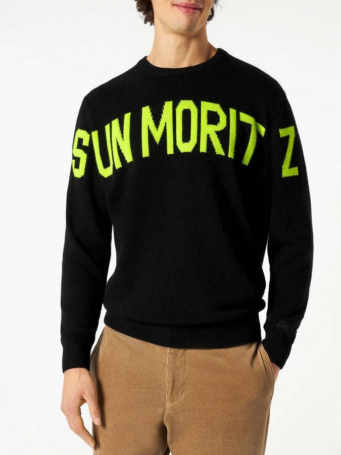 Mc2 Saint Barth Maglia nera da uomo con scritte