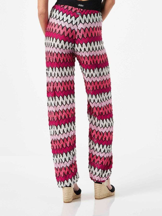 Mc2 Saint Barth Pantaloni Jogger In Maglia Chevron