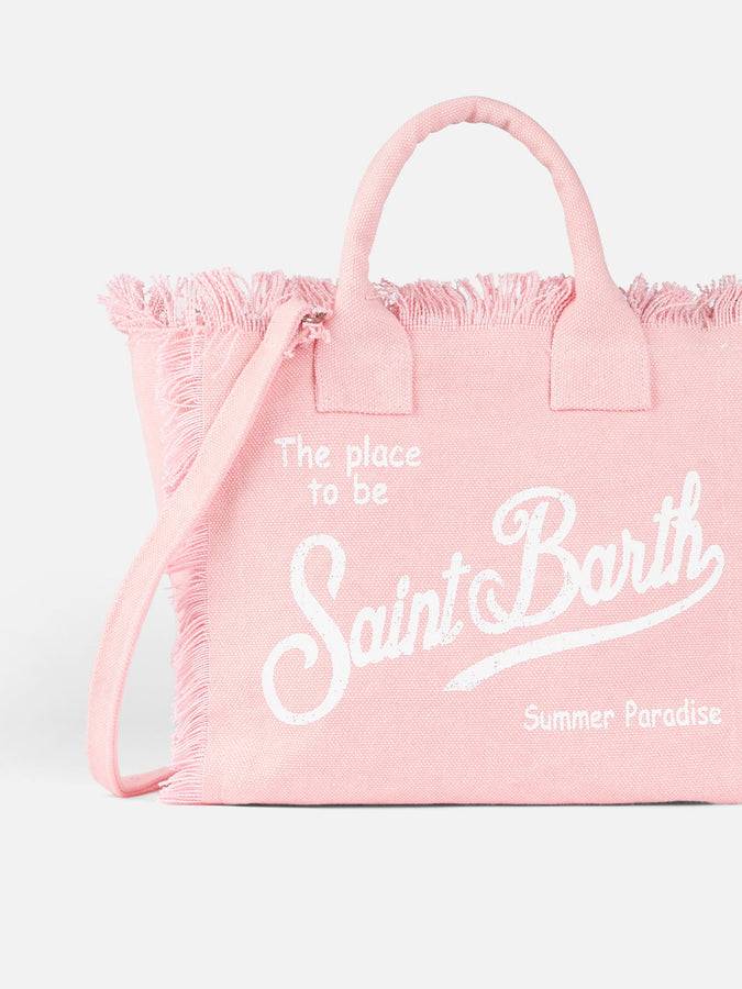 Mc2 Saint Barth Pink Cotton Canvas Colette Handbag