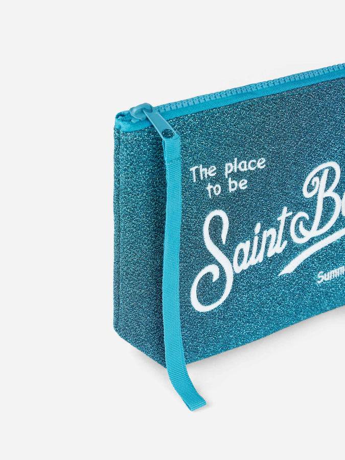 Mc2 Saint Barth Pochette Aline In Lurex Turchese