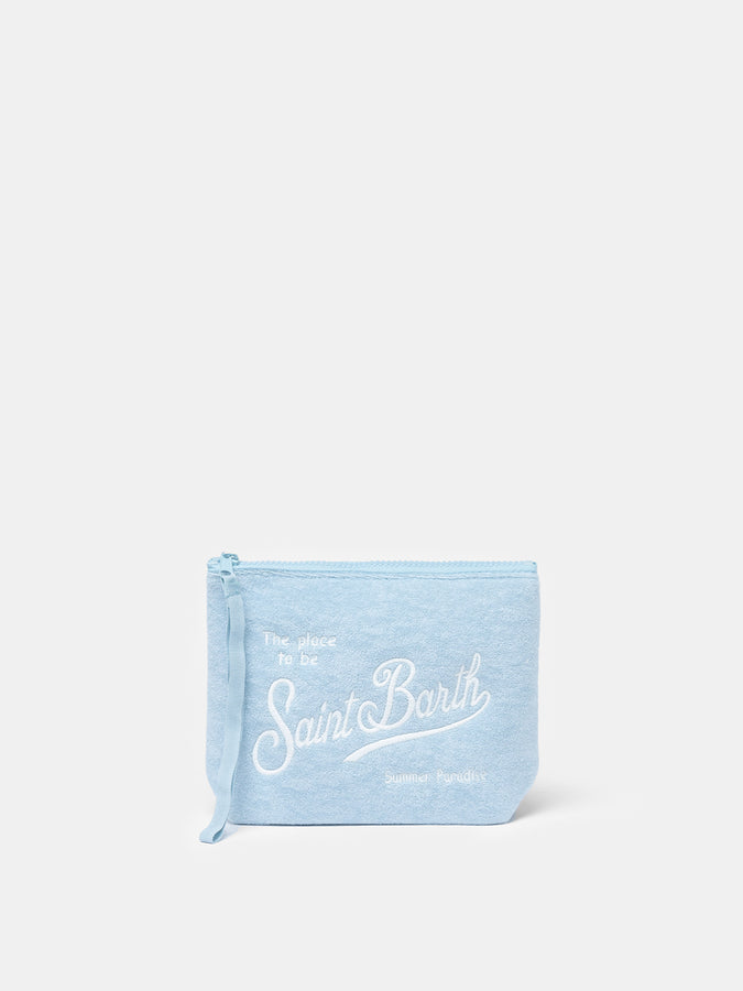 Mc2 Saint Barth Pochette Aline in spugna azzurra