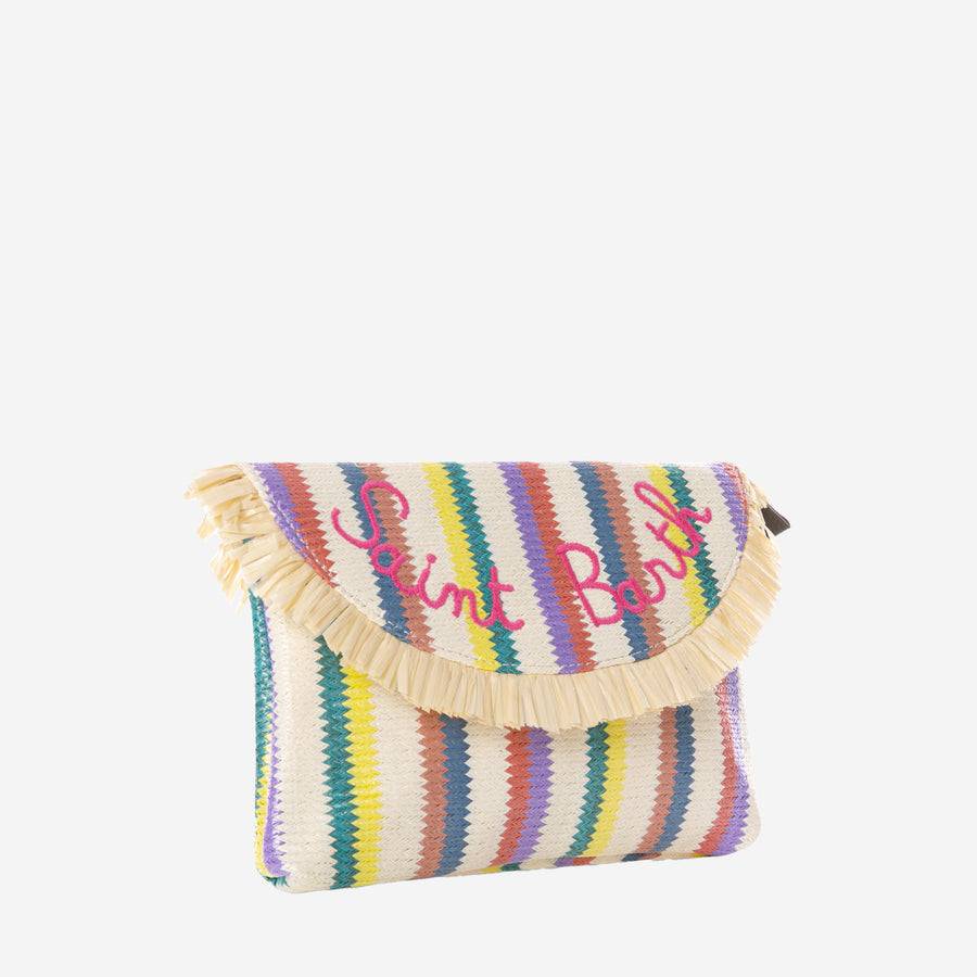 Mc2 Saint Barth Pochette In Paglia Con Frange