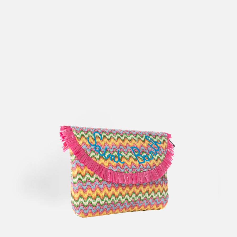 Mc2 Saint Barth Pochette In Paglia Con Frange