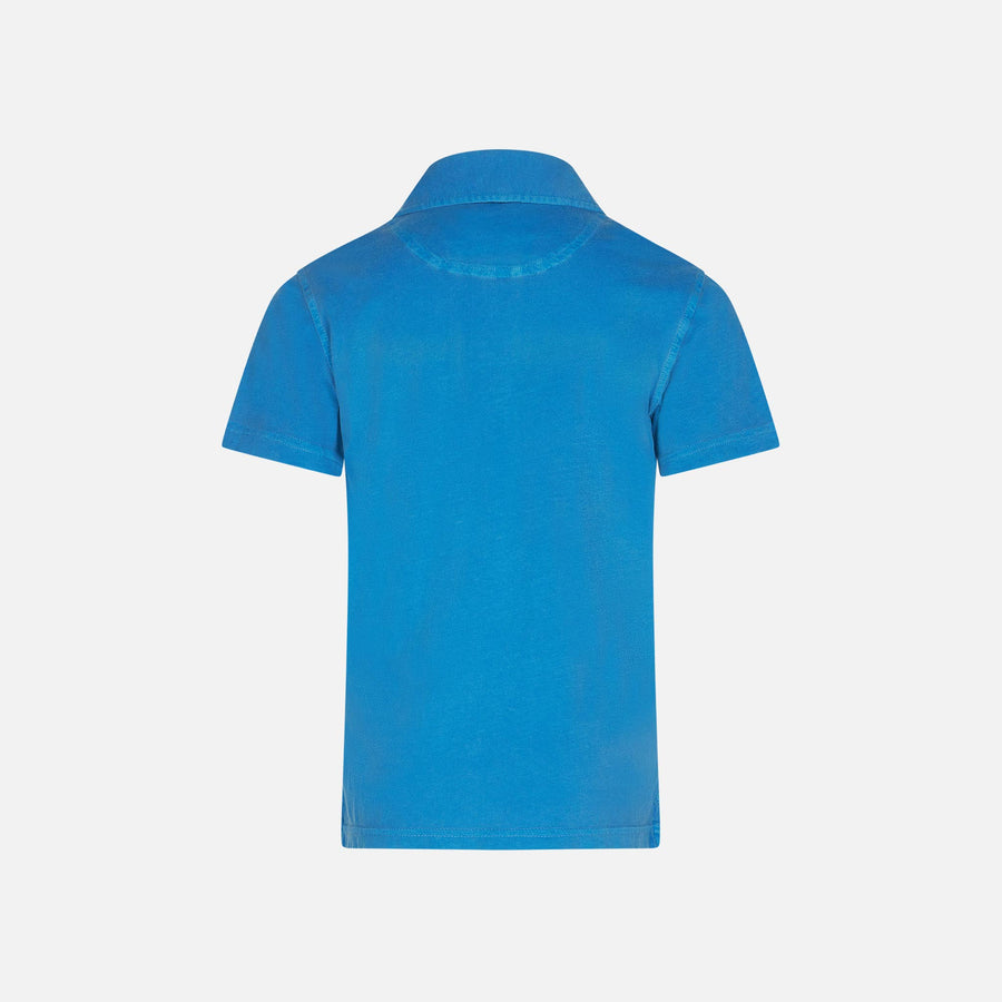 Mc2 Saint Barth Polo Da Bambino In Jersey Bluette