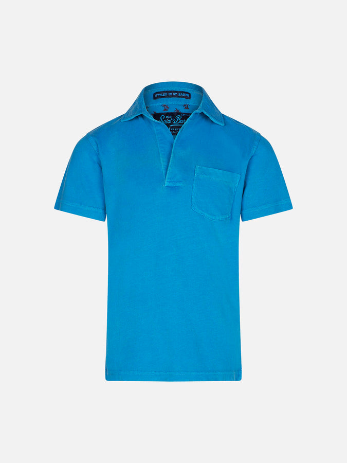 Mc2 Saint Barth Polo da bambino in jersey bluette