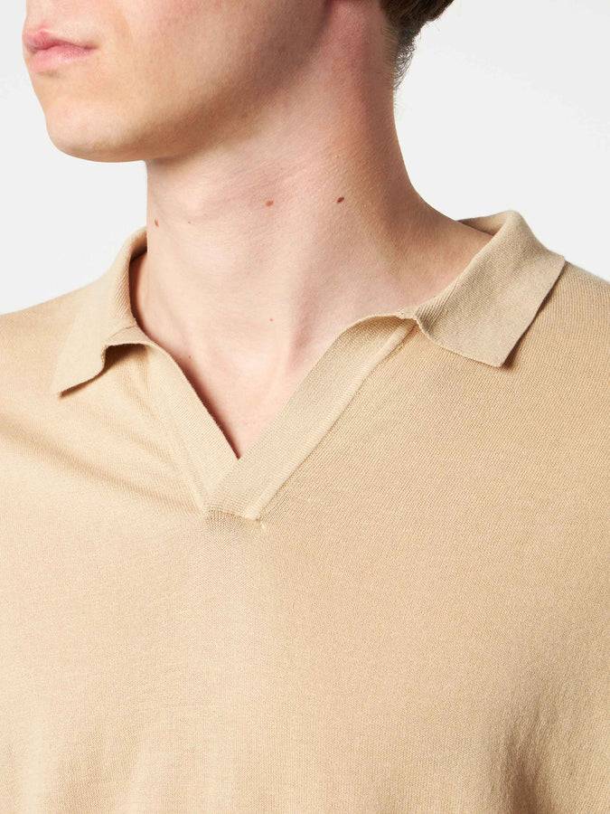 Mc2 Saint Barth Polo Da Uomo Beige In Maglia