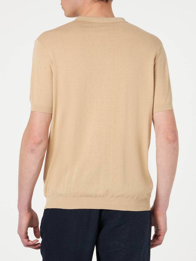 Mc2 Saint Barth Polo Da Uomo Beige In Maglia