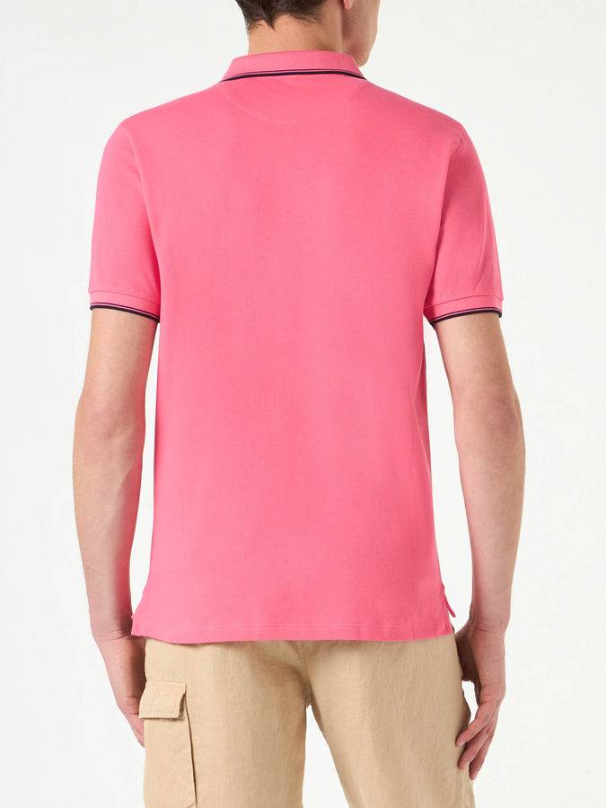 Mc2 Saint Barth Polo Da Uomo Piquet Rosa Fluo