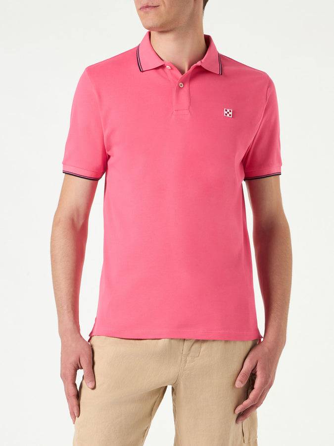 Mc2 Saint Barth Polo da uomo piquet rosa fluo