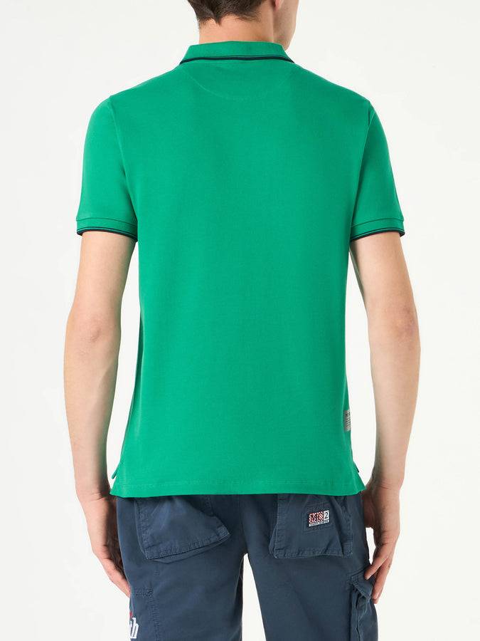 Mc2 Saint Barth Polo Verde Con Logo St. Barth Check