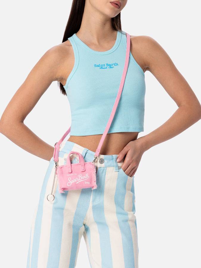 Mc2 Saint Barth Portachiavi In ​​tela Di Cotone Rosa