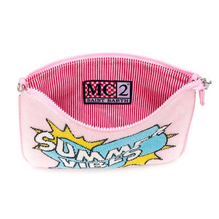 Mc2 Saint Barth Pouch Parisienne Con Perline Rosa