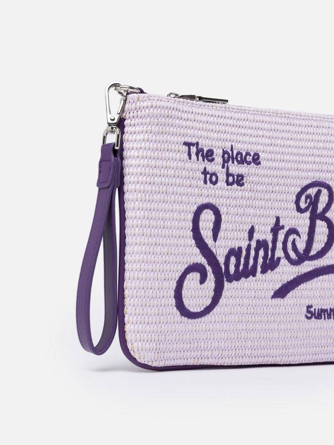 Mc2 Saint Barth Pouch Parisienne In Paglia Lilla